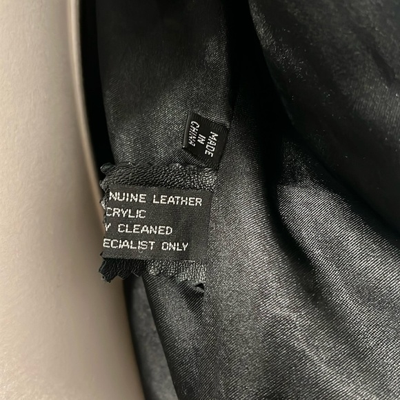 Rosleen Black Leather Jacket Size M - Picture 8 of 9